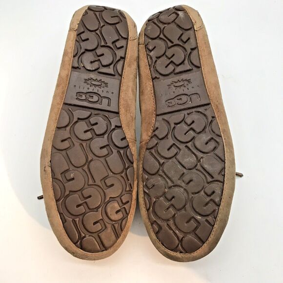 UGG Australia 5612 Dakota Shearling Driving Moccasins Women's 10 Chestnut Loafer - Picture 8 of 12